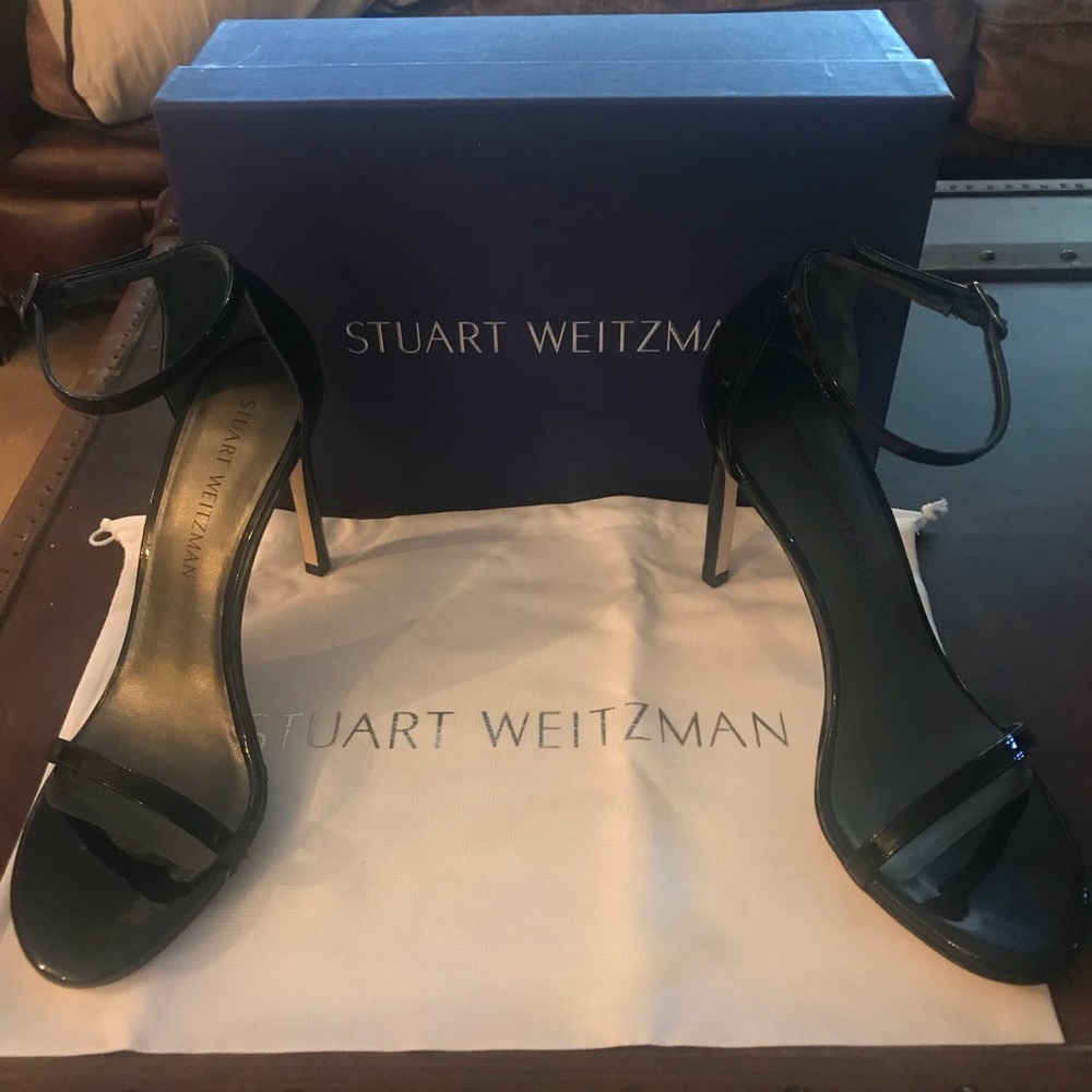 🚫SOLD🚫 Stuart Weitzman Nudist Black Patent Heels